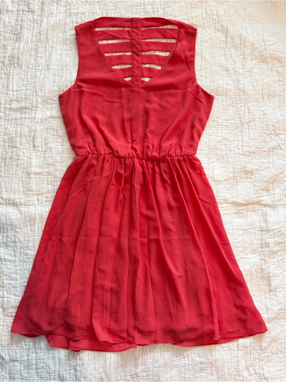 iZ Byer Girls Red Chiffon Dress Size XS